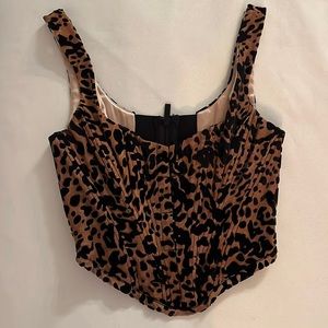 Leopard print corset